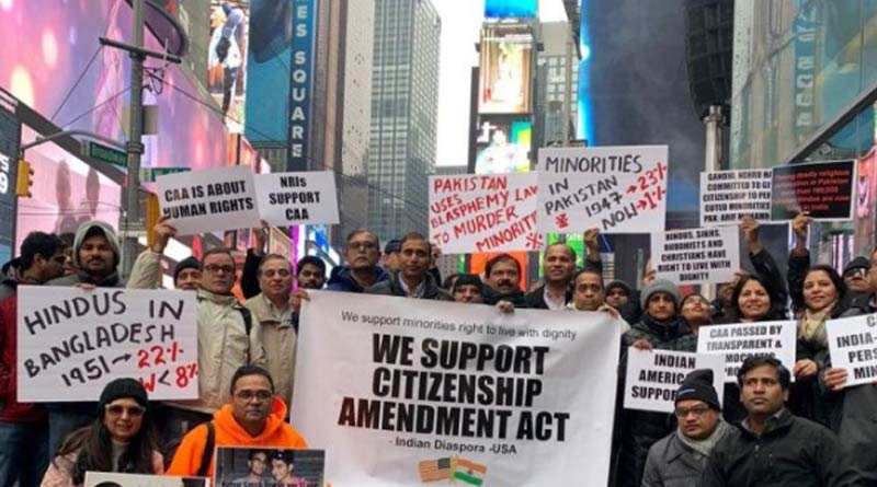 Indian-Americans hold rally In Support Of CAA in New York