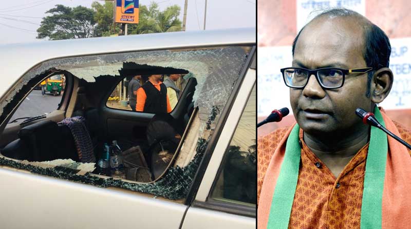 BJP' Sayantan Basu attacked by goons, car ransacked