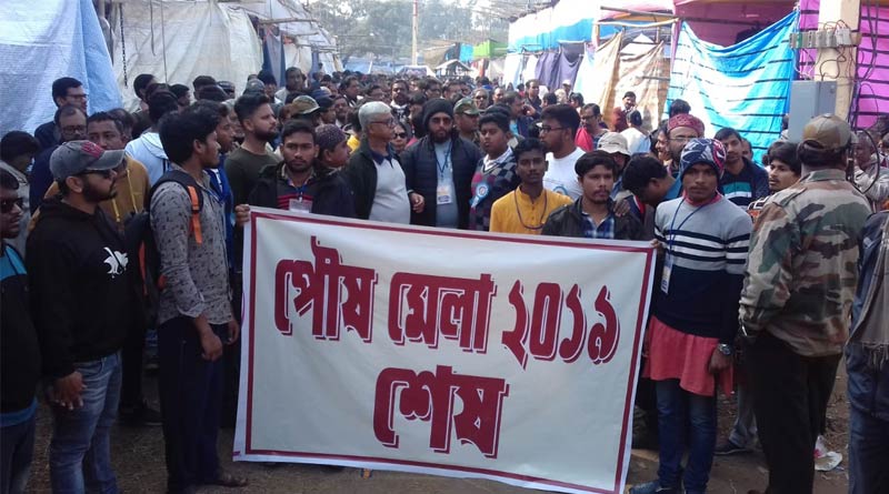পৌষমেলা থেকে দোকান তুলতে নারাজ, ব্যবসায়ীদের সঙ্গে বচসা বিশ্বভারতী কর্তৃপক্ষের