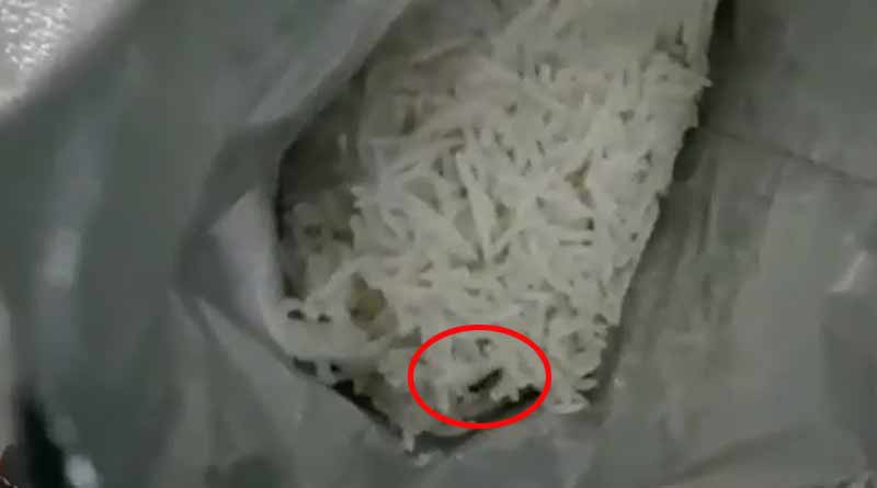 Cockroach into the rice ordered by the daughter of Adhir Chowdhury