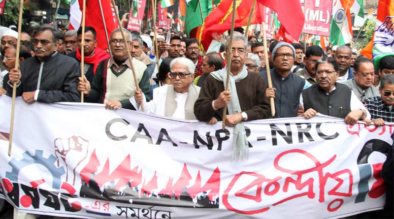 নির্বাচনের পরও জোটবদ্ধ কর্মসূচি, NRC-CAA’র বিরোধিতায় মহামিছিল বাম-কংগ্রেসের