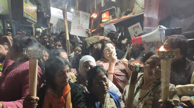 কুমারগঞ্জে ধর্ষণের প্রতিবাদে কলকাতায় লকেটের নেতৃত্বে মশাল মিছিল, আটকে দিল পুলিশ