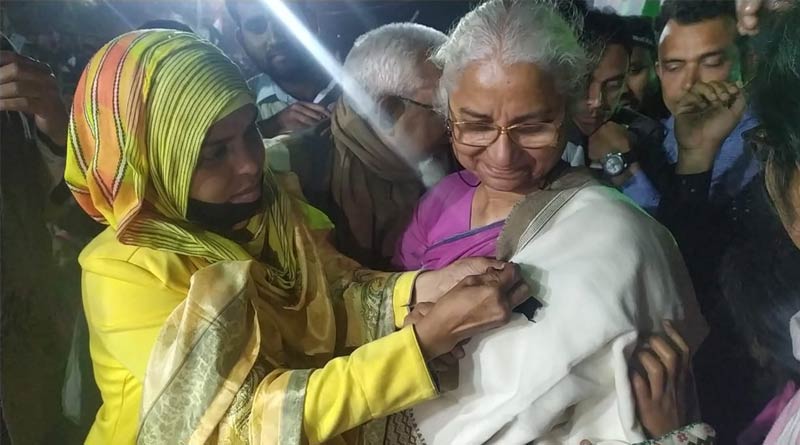 পার্ক সার্কাসে CAA বিরোধী আন্দোলনে শামিল মেধা পাটেকর, পাশে দাঁড়ালেন বিক্ষোভকারীদের