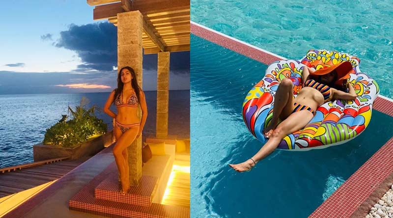 Stunning photos of Sara Ali Khan who is in a vacation in Maldives