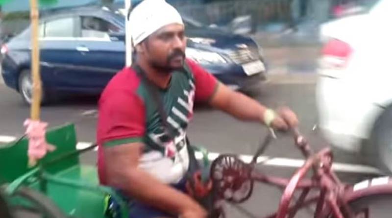 Specialy able Mohun Bagan fan met an accident sunday