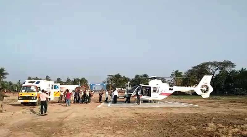 গঙ্গাসাগরের ইতিহাসে প্রথম, এয়ার অ্যাম্বুল্যান্সে করে কলকাতায় পাঠানো হল দুই রোগীকে
