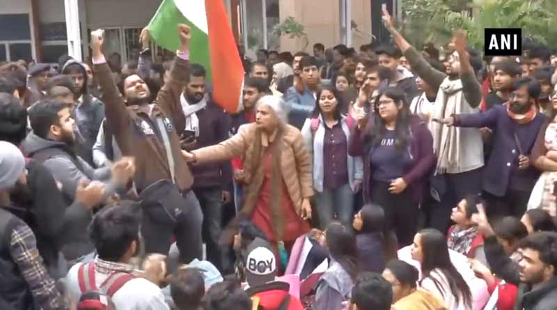 Jamia students gherao VC's office, demand FIR against Police.