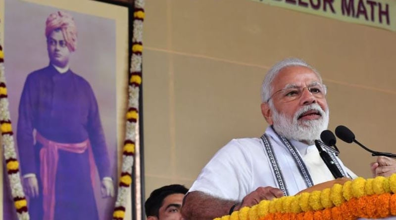 Prime Minister Narendra Modi louds CAA in Belur math today