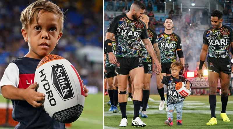 Australia's bullied schoolboy walks onto pitch with rugby heroes