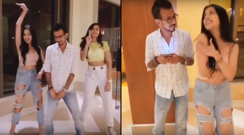 Yuzvendra Chahal dances with two girls for tik tok video