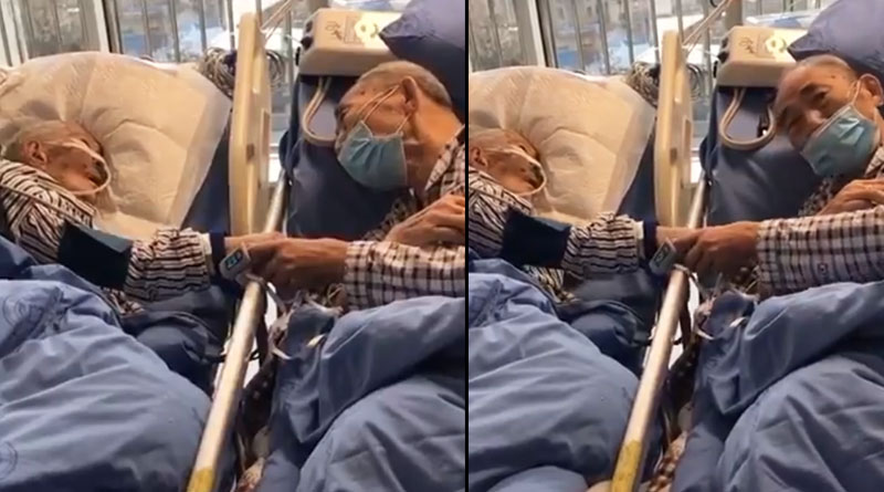 Elderly couple with coronavirus says goodbye to each other
