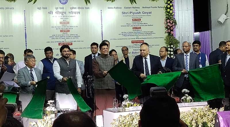 Railway minister Piyush Goyal flags off East West Metro