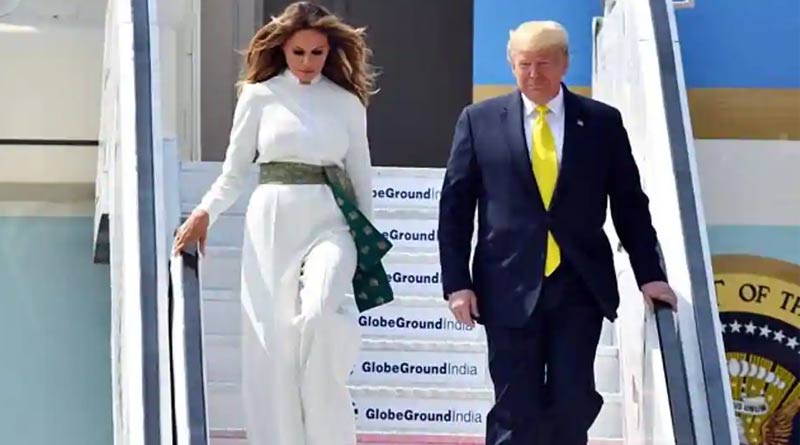 The White Outfit Melania Trump Wore In Ahmedabad