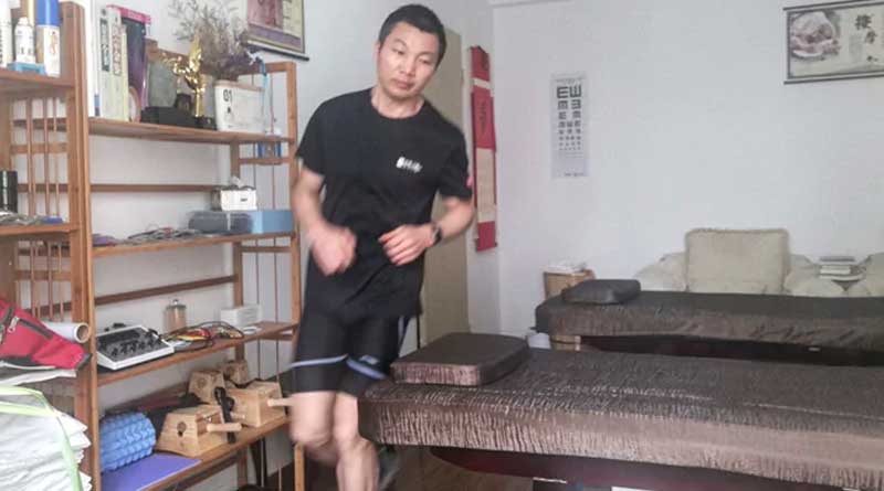 Pat Sangchu in China makes record to run within his flat