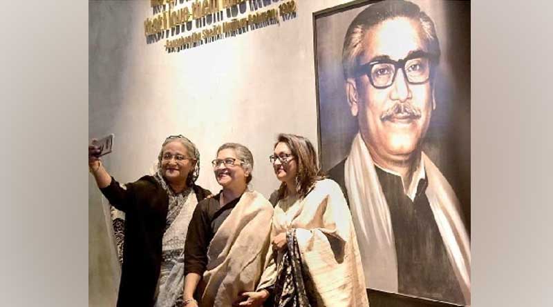 Bangladesh PM Sheikh Hasina takes selfie at Art Summit, Dhaka