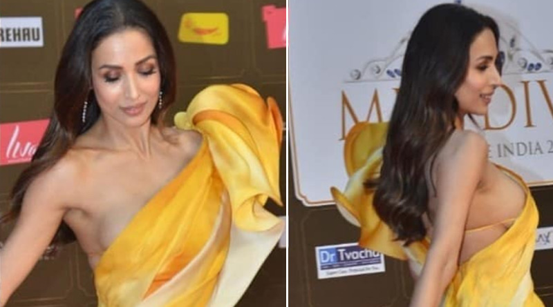 Malaika Arora is trolled for her yellow high-slit satin gown