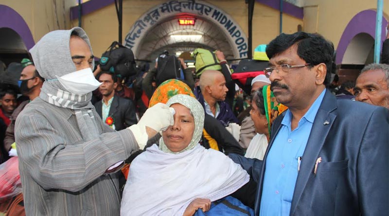 করোনা আতঙ্ক, উরশে যোগ দিতে আসা বাংলাদেশিদের স্বাস্থ্যপরীক্ষা হল মেদিনীপুর স্টেশনে