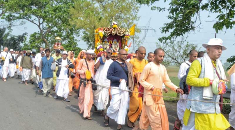 Ahead of the festival of colour, Dol Iscon,Nabadwip starts their rituals