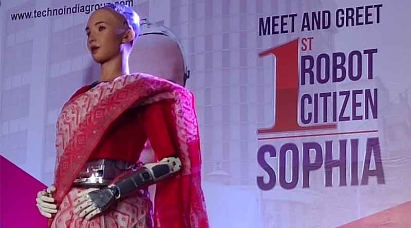Human mind fascinates first humanoid Sophia in Kolkata