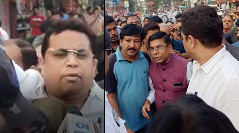 আক্রান্ত কর্মীদের দেখতে গিয়ে পুলিশি বাধা, আটক সৌমিত্র খাঁ ও সুভাষ সরকার