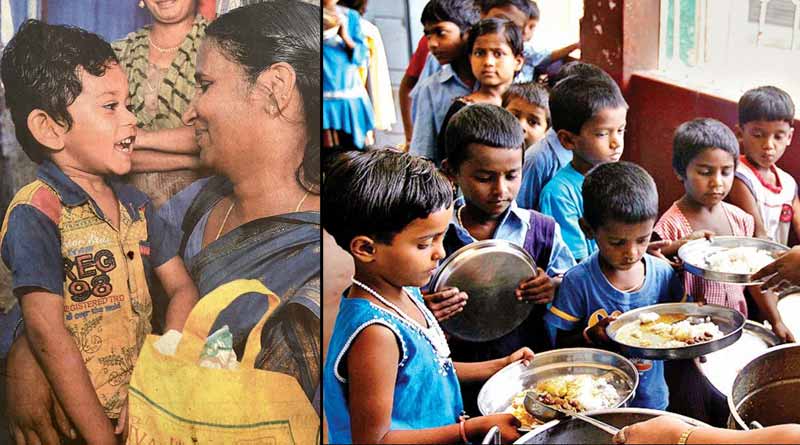 করোনা সতর্কতায় বন্ধ স্কুল, খুদে পড়ুয়ার বাড়ি গিয়ে মিড-ডে মিল পৌঁছে দিলেন শিক্ষিকা