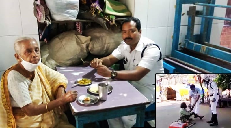লকডাউনে সঞ্চিত খাবার শেষ, অভুক্ত বৃদ্ধার বাড়িতে রসদ পৌঁছে দিল কলকাতা পুলিশ