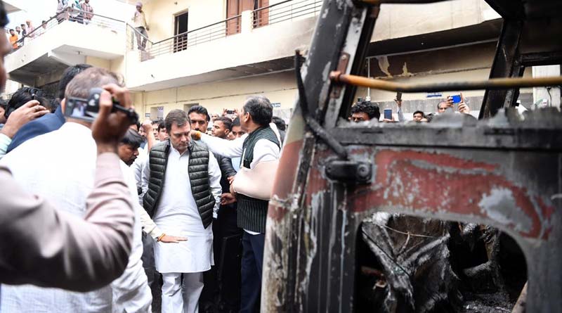 Rahul Gandhi and cong delegates visits Delhi violence hit areas