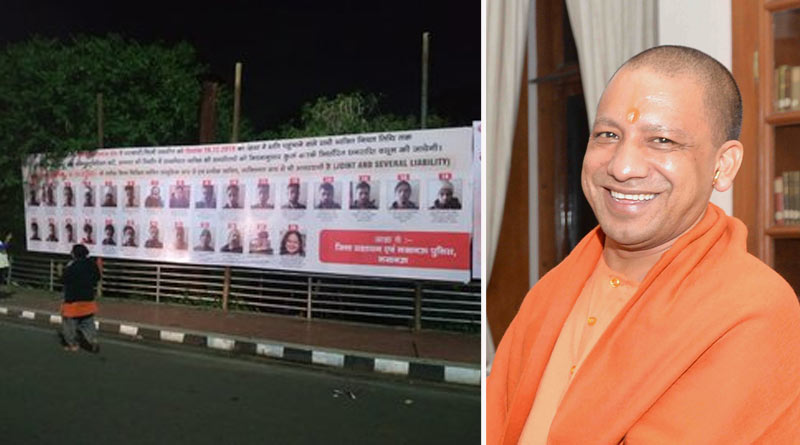Roadside banners with photographs anti-CAA protesters put up In Lucknow