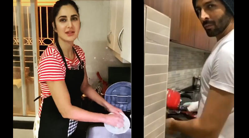 Katrina Kaif and Kartik Aaryan is busy with chores at home