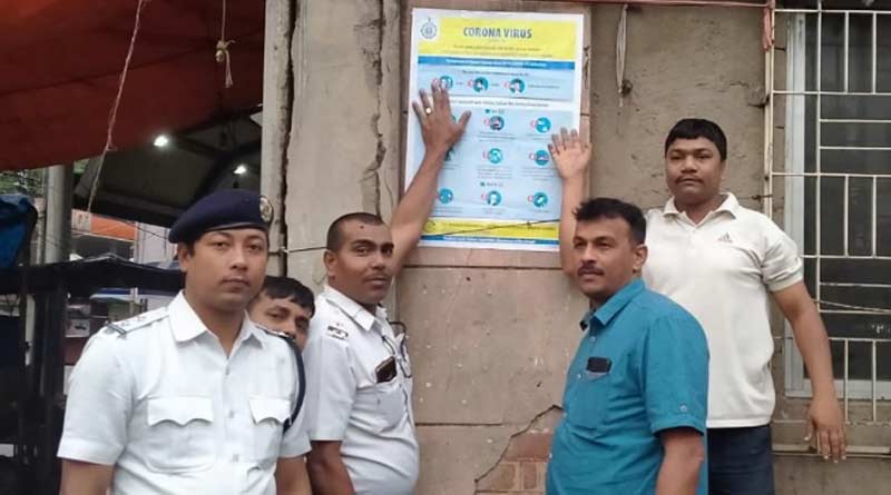 করোনা মোকাবিলায় তৎপর লালবাজার, শহর জুড়ে পোস্টার