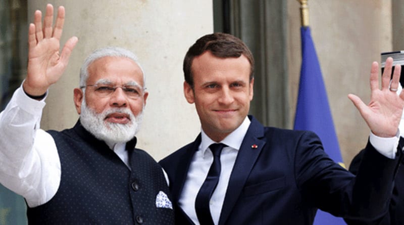 Narendra Modi had a telephonic conversation today with Emmanuel Macron