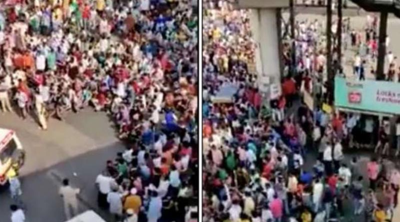 Thousands Defy Lockdown At Bandra Station In Mumbai