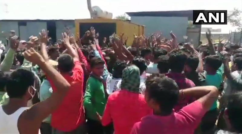 Migrant workers staged protest in UP to return home