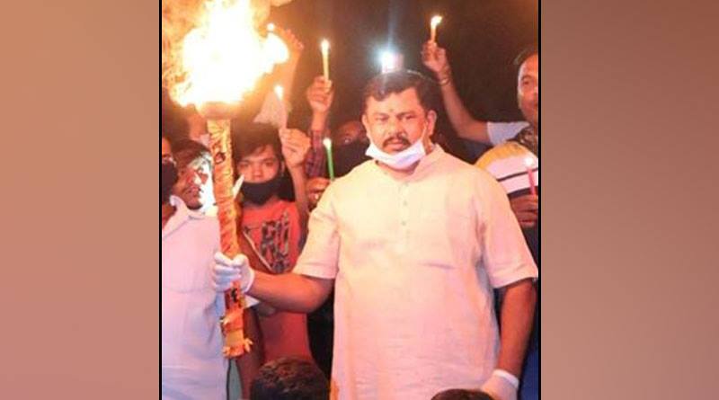 BJP MLA lights torch, chants 'Chinese virus go back'