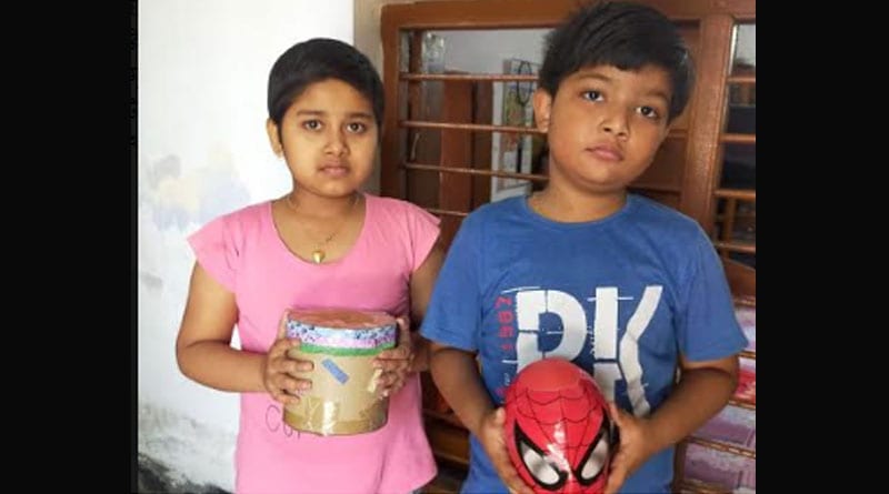 Two kids donates 2 thousands rupees in WB relief fund to prevent corona