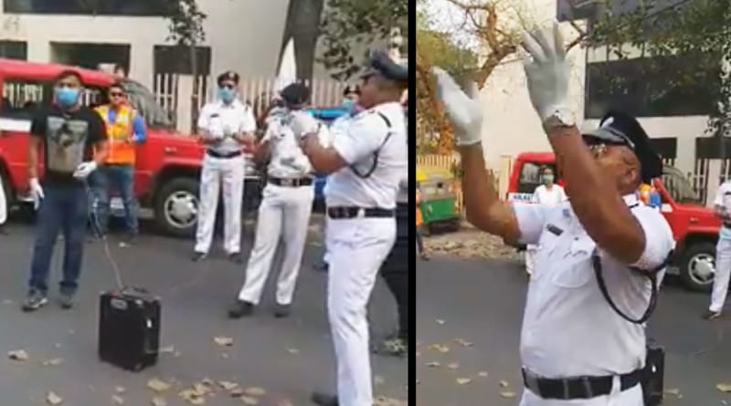 ‘আমরা করব জয়’, গৃহবন্দিদের মনোবল বাড়াতে পথেই মানবতার গান ধরল পুলিশ
