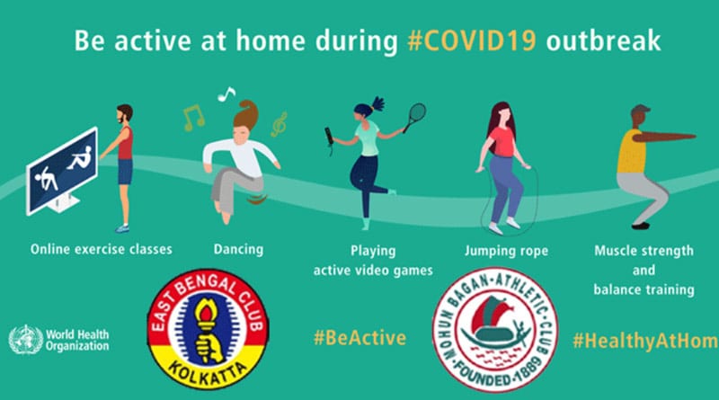 সচেতনতা প্রচারে ফিফার ডাকে সাড়া, #BeActive ক্যাম্পেনে যোগ মোহনবাগান-ইস্টবেঙ্গলের