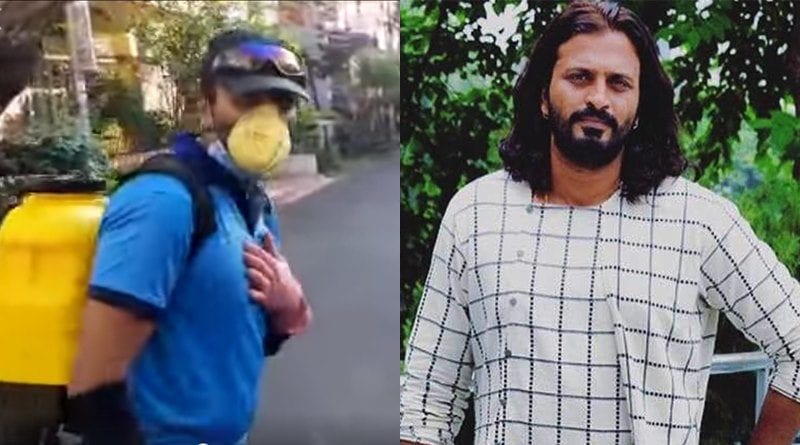 করোনা যুদ্ধে শামিল নাইজেল, স্যানিটাইজেশন মেশিন হাতে পথে নামলেন অভিনেতা