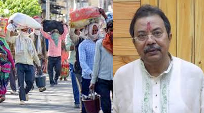 State Minister Arup Roy helps migrant labourers to get back home by arranging buses