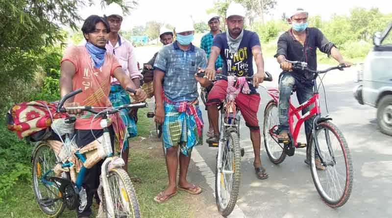 Bengal's migrant worker come back home by ride cycle