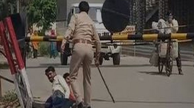UP hapur`s constable suspended for beating two migrants