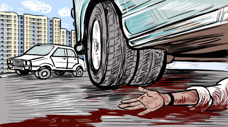 High Speed car run over 7 pedestrian at Kolkata left one dead | Sangbad Pratidin