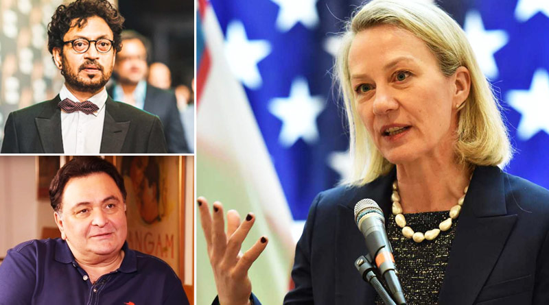 Senior US diplomat Alice Wells expressed grief on death of Rishi and Irrfan