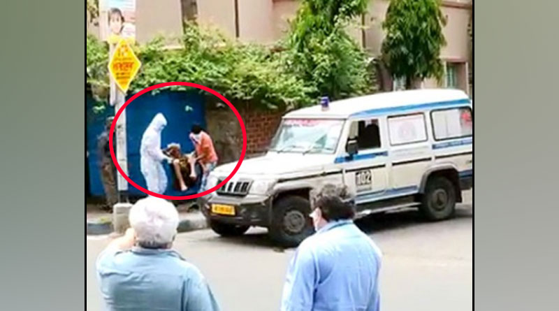 ফের ফুটপাথে রোগীকে ফেলে পালানোর চেষ্টা, অ্যাম্বুল্যান্স ঘিরে গন্ডগোল