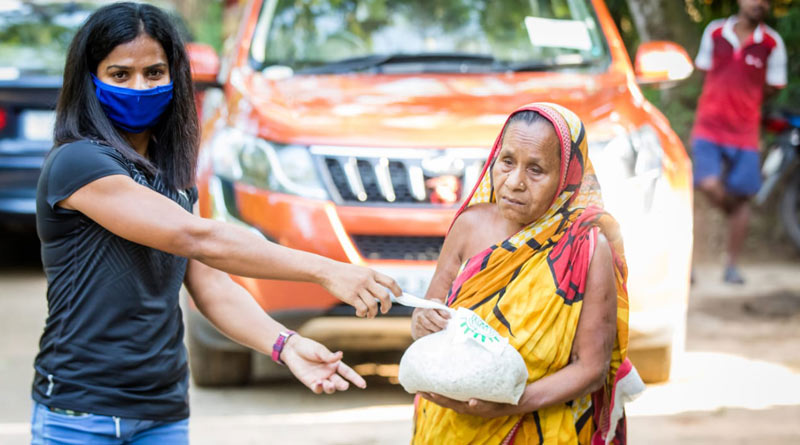 Dutee Chand drove 70 km to her village to distribute food packets