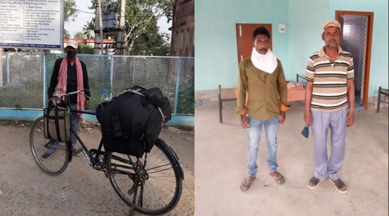 লকডাউনের জের, সাইকেলে উত্তরপ্রদেশ থেকে বর্ধমান ফিরলেন ৫ পরিযায়ী শ্রমিক