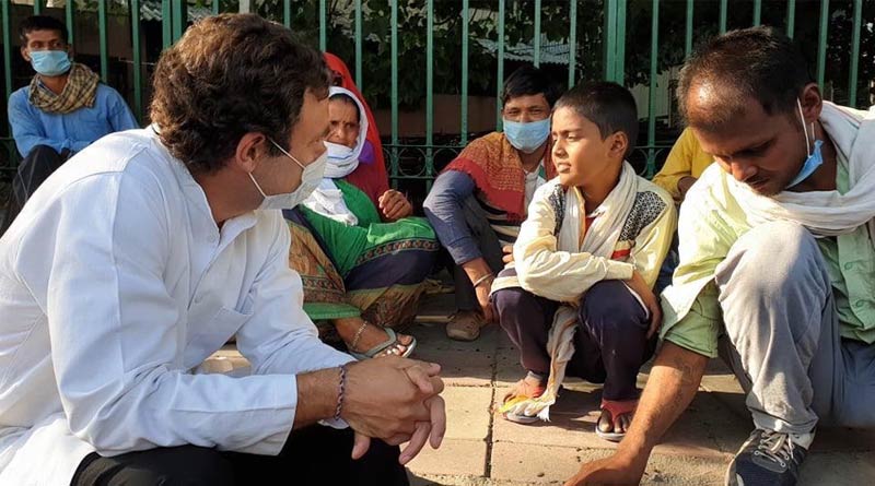 মানবিকতার নজির! পরিযায়ী শ্রমিকদের বাড়ি ফেরাতে রাস্তায় নামলেন রাহুল গান্ধী