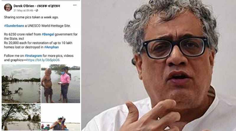 বিজ্ঞান মঞ্চের ত্রাণ বিলির ছবি সরকারের নামে ফেসবুকে পোস্ট, বিতর্কে তৃণমূল সাংসদ ডেরেক
