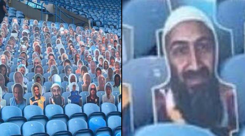 Laden's cut out spotted in gallery of Leeds United's ground, Netizens furious