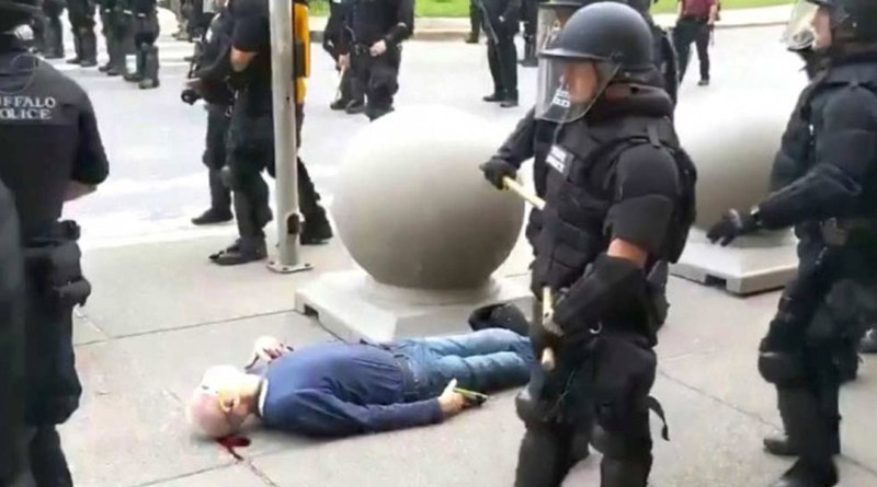 Elderly man in New York brutally attacked by Police amidst protest for Floyd